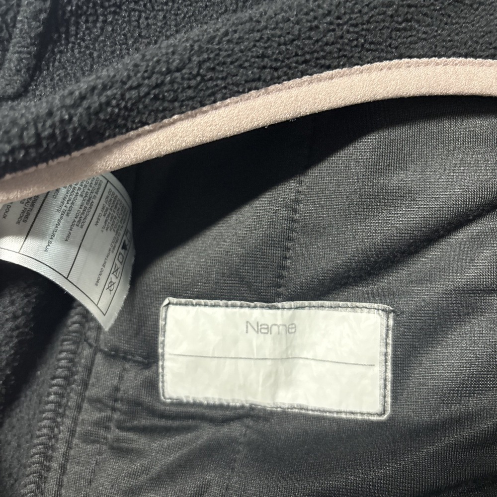 Reebok Girls Black Full Zip Fleece Hoodie Jacket Pink Trim L 14/16 - Picture 10 of 10